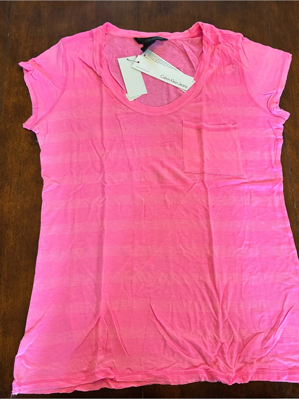 Calvin Klein Jeans Women’s Pink Pocket Tee